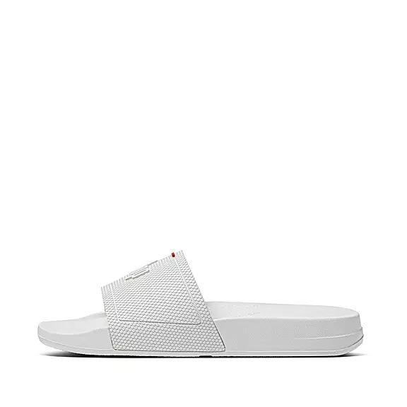 Mules Homme Fitflop Iqushion Pool Sliders Blanche (WXA839260)